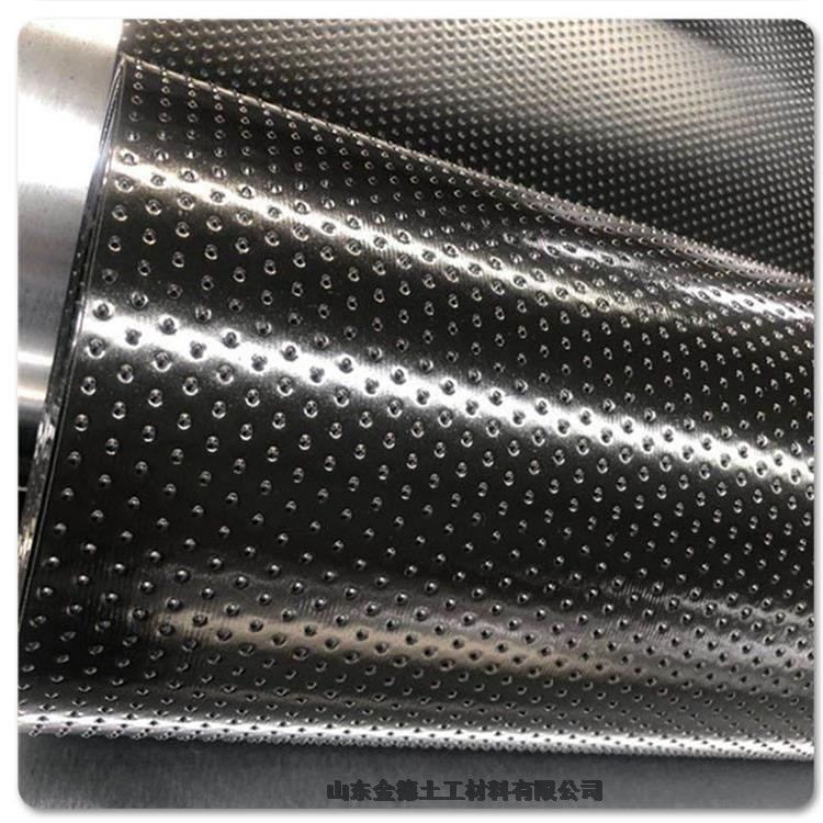 石油化工防滲漏尺寸穩定性好黑綠色光面HDPE土工膜